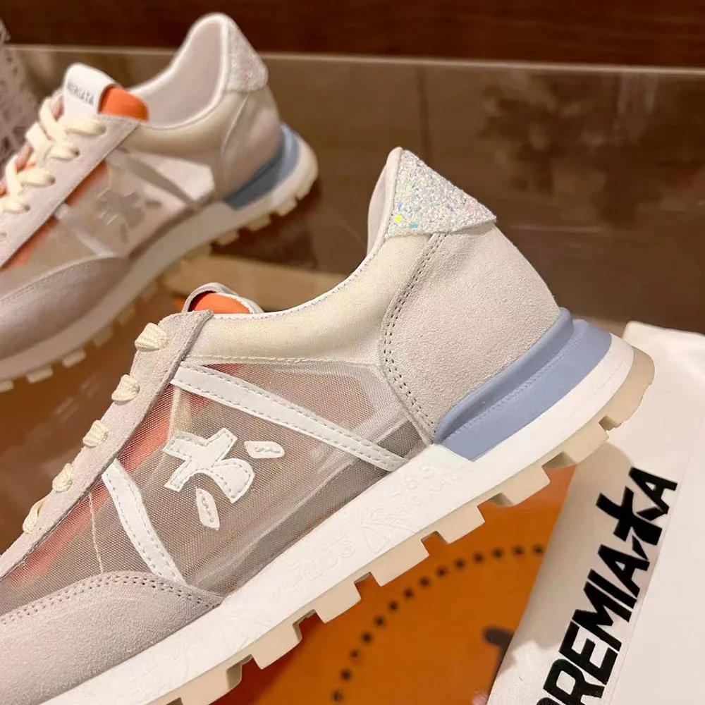 PREMIATA Ретро Простые легкие дышащие повседневные кроссовки Модные универсальные