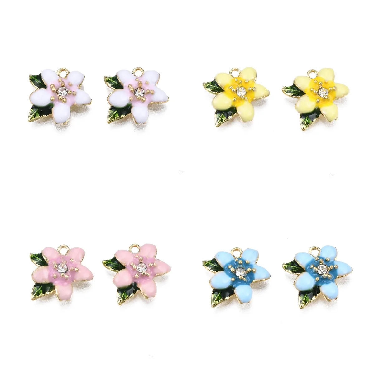 50 шт., эмалевые Подвески Pandahall с кристаллами для изготовления сережек, браслетов, ожерелий, ювелирных изделий
