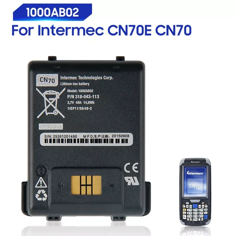 

Новый оригинальный сменный аккумулятор для Intermec Honeywell 318-043-033 CN70E CN70 1000AB02, оригинальный аккумулятор 4000 мАч