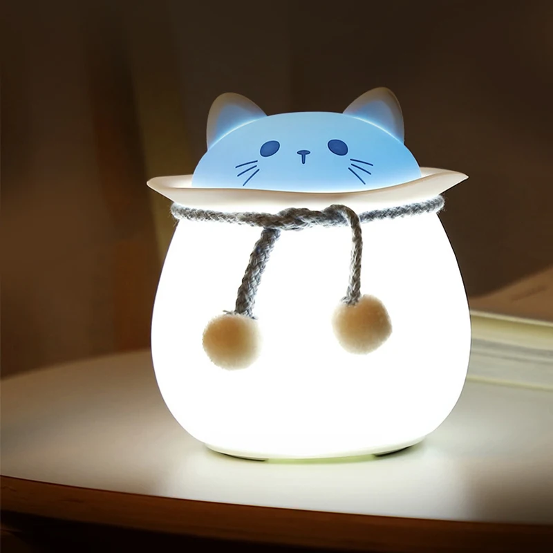 Kids Toy Gifts Table Lamp Usb Rechargeable Eye Protection Led Night Light Usb Charging Cute Pat Lights Wholesale Room Decor