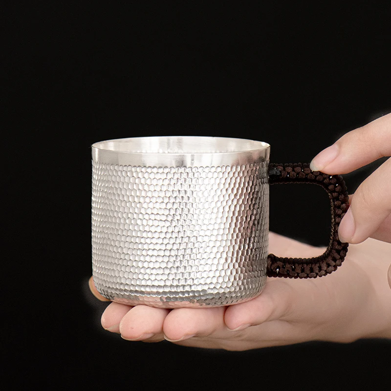 

Health hammer silver cup sterling silver 999 coffee cup water cup multi-purpose master cup three or two cups wine cup 150ml