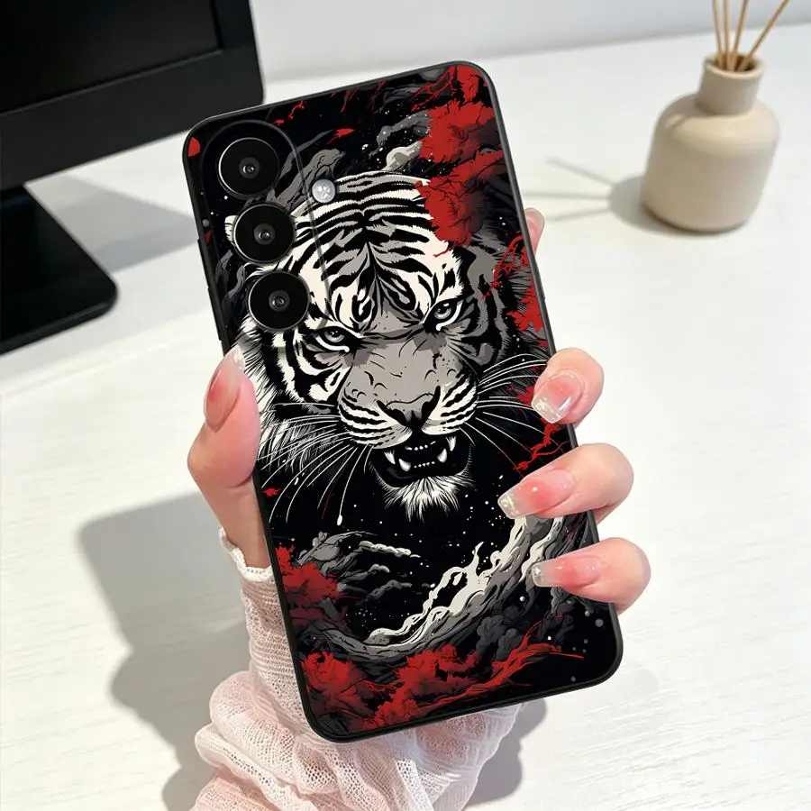 Фото Чехол для телефона Samsung Galaxy S26 Ultra S20 S21 FE S26+ S24 S10 S9 Note 20 8 9 10 S25 Plus S23 S25+ S24+ с изображением рычащего тигра №3