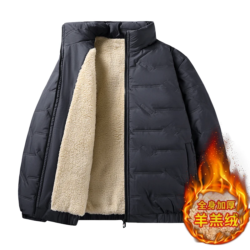 M-8XL бархатные куртки с хлопковой подкладкой большого размера мужские зимние топы