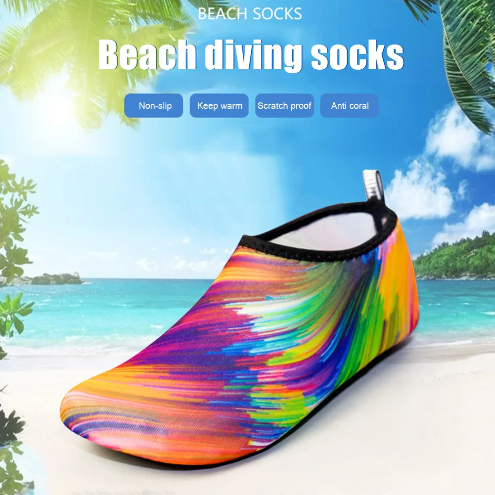 

Anti Slip Summer Water Barefoot Flat Shoes Women Men Quick-drying Swimming Diving Seaside Pool Beach Socks Sneakers Color