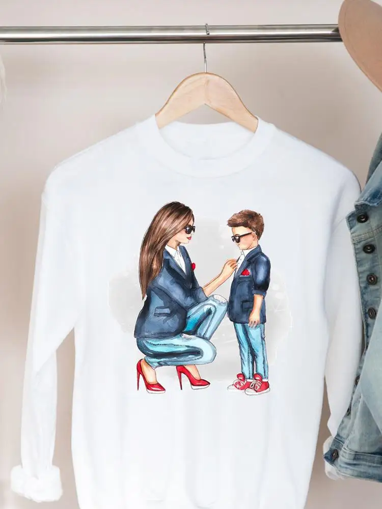 

Осенне-весенние пуловеры для мам, с рисунком