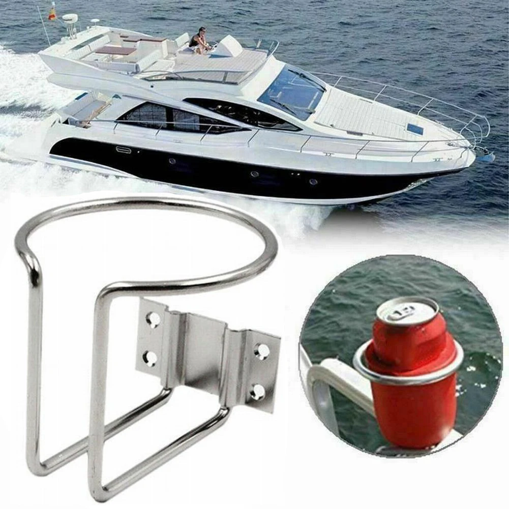 

Stainless Steel Drink Bottle Ring Cup Holder Beverage Cup Holder For Boat Marine Yacht Truck RV Camper Accessories