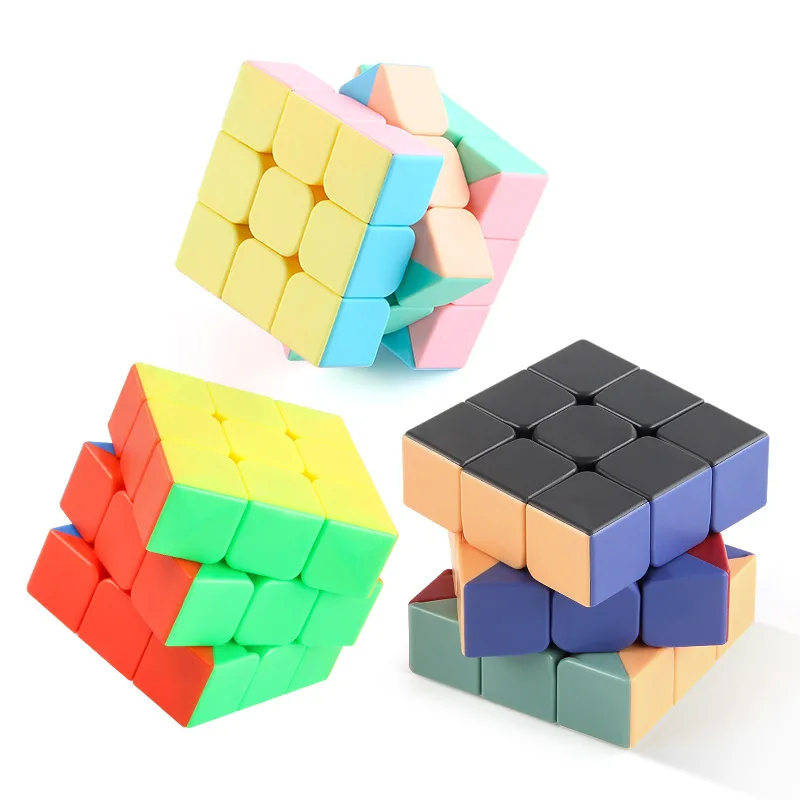 Фото Новинка 3x3x3 магический куб для начинающих поворотный скоростной куб профессиональный магический куб Пазлы обучающая игрушка для детей №2