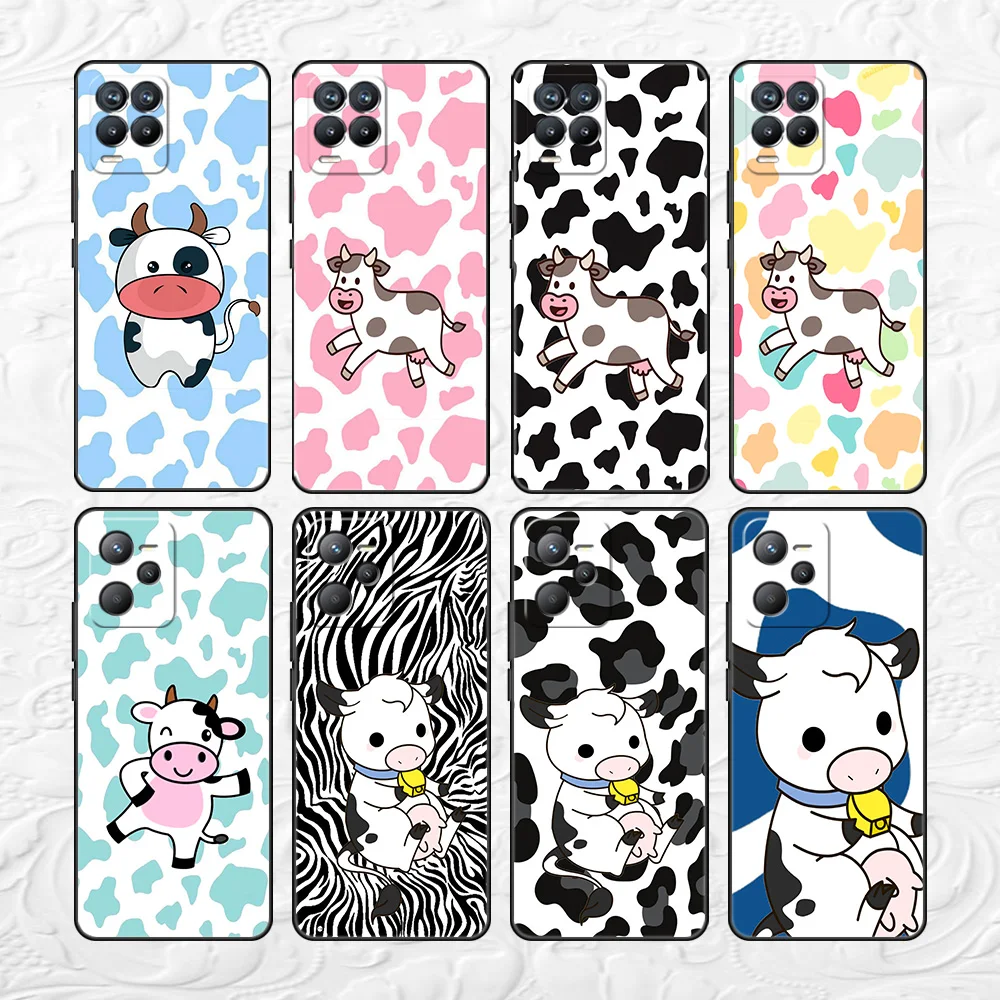 

Cow Print Soft TPU Case For Realme 8 C21 9 Pro 8i 9i GT Neo 3 2 C3 7 6 C21Y C15 C11 C35 Silicone Phone Cover