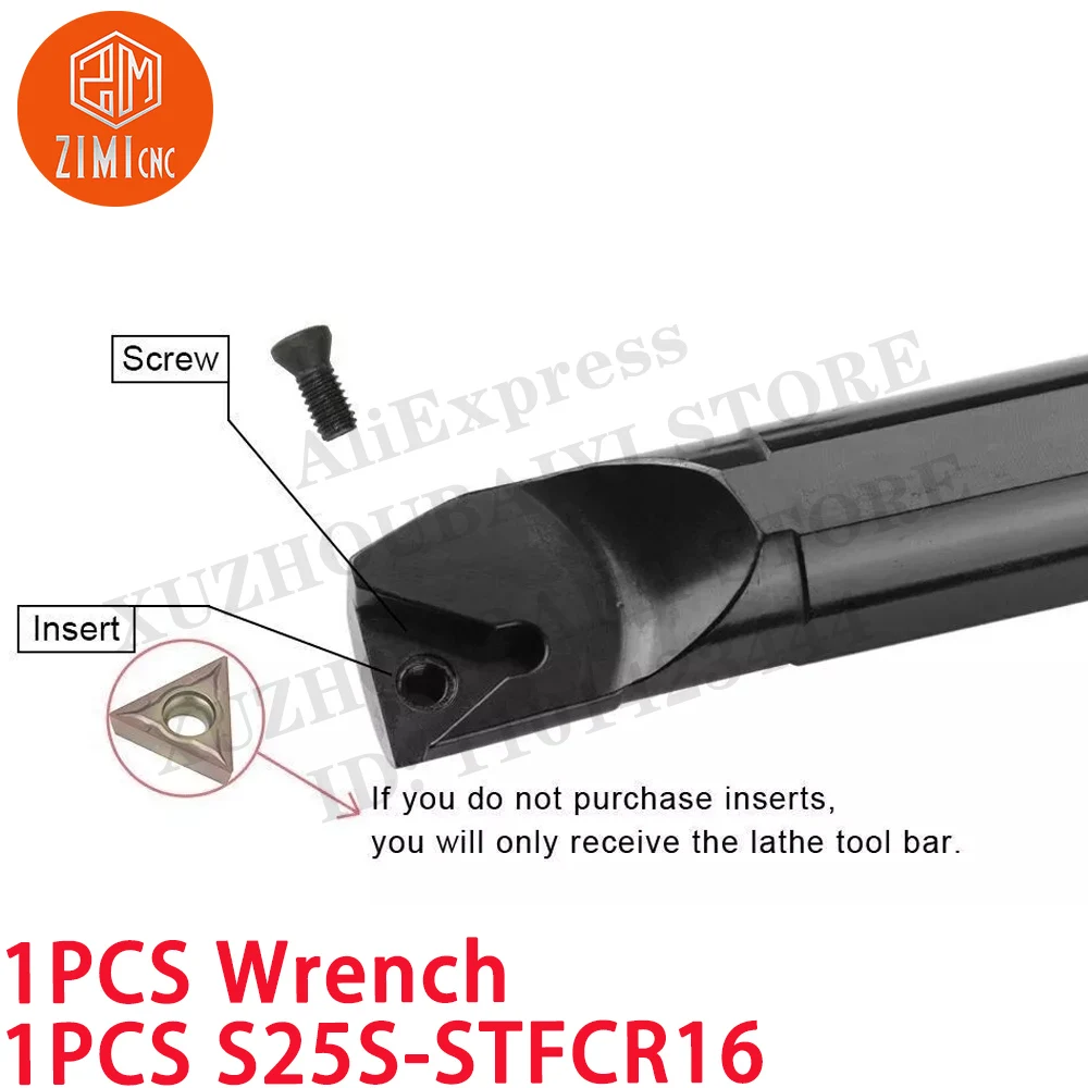 1PCS S25S-STFCR16 25*250 мм токарный станок Держатель инструмента для внутренней токарной