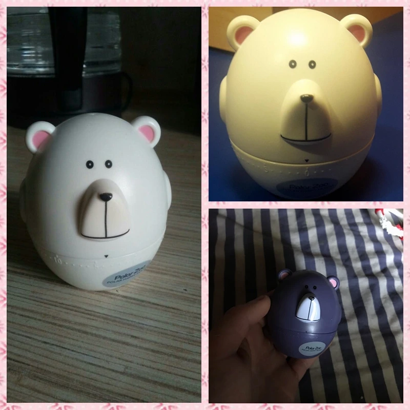 Милые Мультяшные коровы медведь кухонный таймер фоточасы без батареи креативные