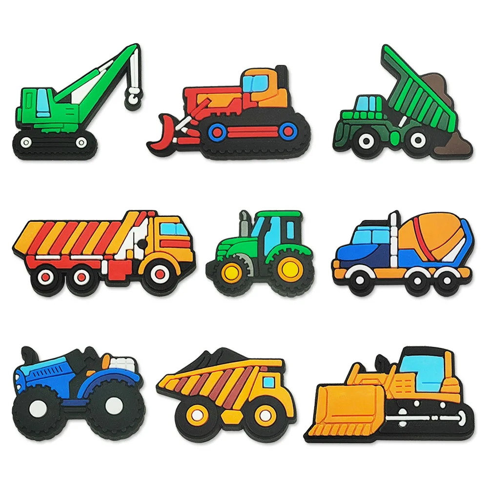 9-20 Шт. Подвески Для Обуви Детей С Мультяшным Дизайном Автомобилей Сделайте Свой