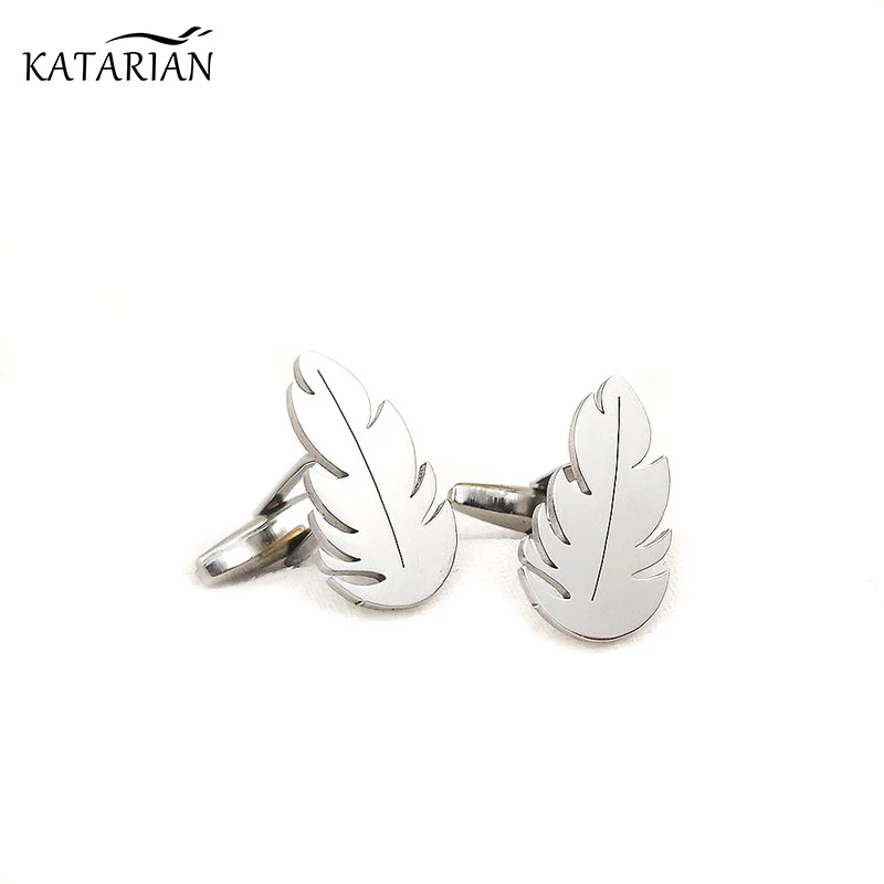 

Personalized Design Cufflinks Fashion Feather Cufflinks Mens Shirt Cufflink Wedding Gifts Jewelry