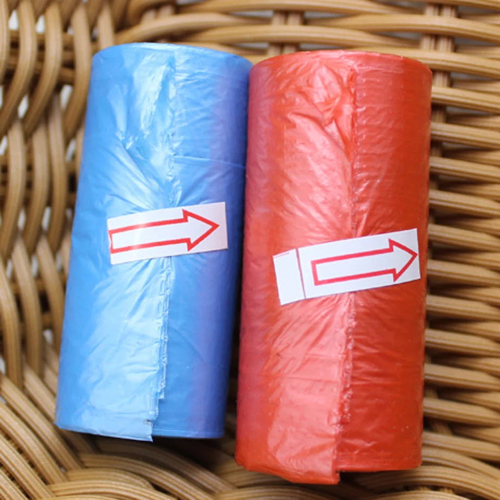

15PCS Roll Rubbish Bags Storage Trash Can Liners Household Bag Hotel Restaurant Replacing Color Random 22x28cm
