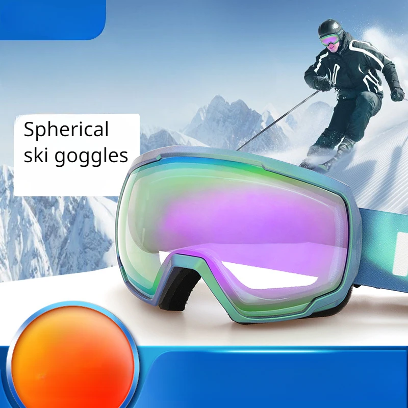 Лыжные очки, двойные противотуманные сферические лыжные очки для мужчин и женщин, зимние очки, спортивные уличные очки, лыжная маска, сноуборд