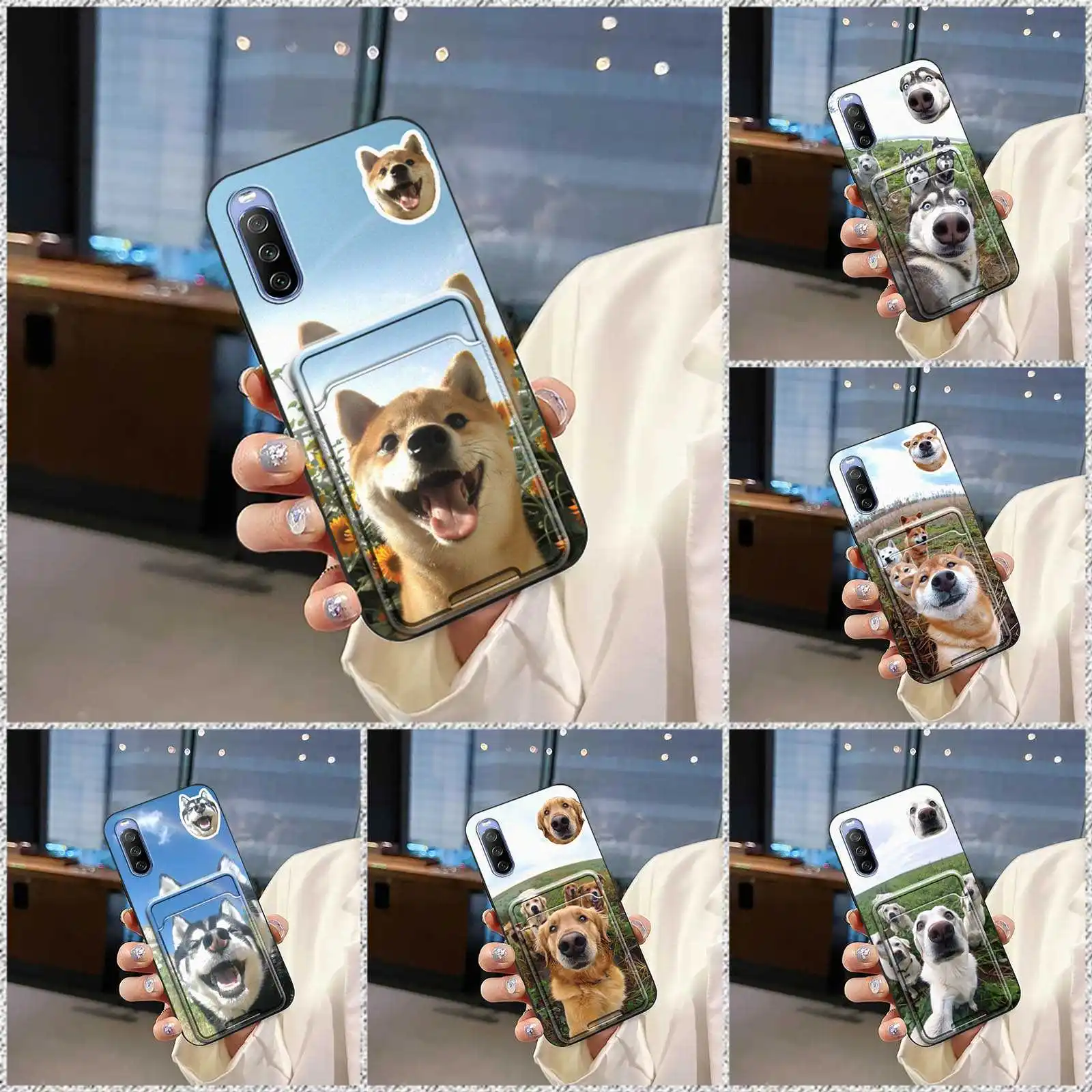 Фото Прочный грязеотталкивающий чехол для телефона Sony Xperia 10 V 2023, задняя крышка из ТПУ, слот для карт, защитный граффити с мультяшным рисунком №5