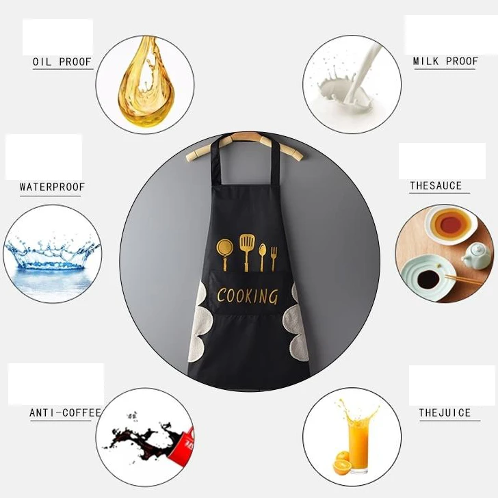 Кухонный домашний фартук для приготовления пищи с ручной протирочкой