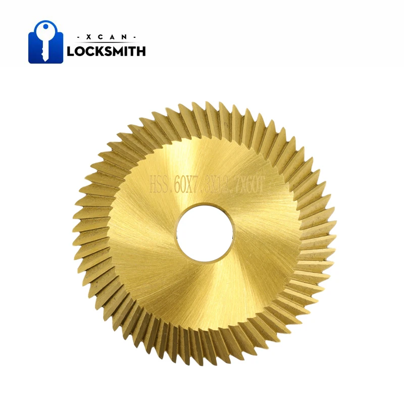 XCAN ключевой станок из быстрорежущей стали с титановым покрытием диаметром 60 мм лезвие машины для резки ключей 60T подходит для горизонтального копировального станка 238BS/238RS/2AS