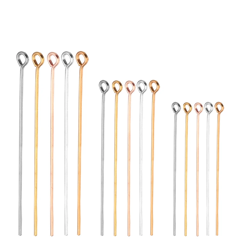 100pcs/Lot Multiple Color Iron Heads Eye Needle Flat Head Pin For Jewelry Findings Making Accessories Wholesale Supplies - купить по