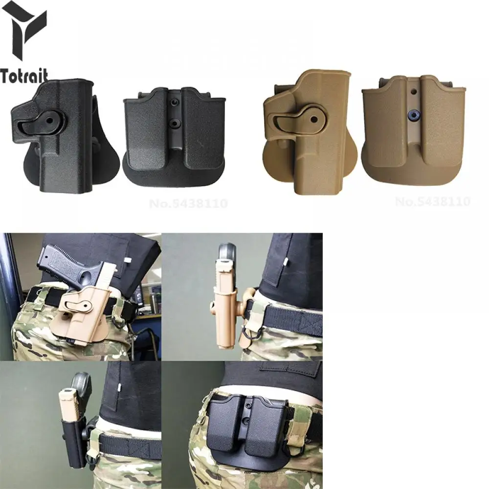 

Totrait Tatical High Quality Hunting IMI Belt Waist Holster For GLock 17 19 Gun Accessories