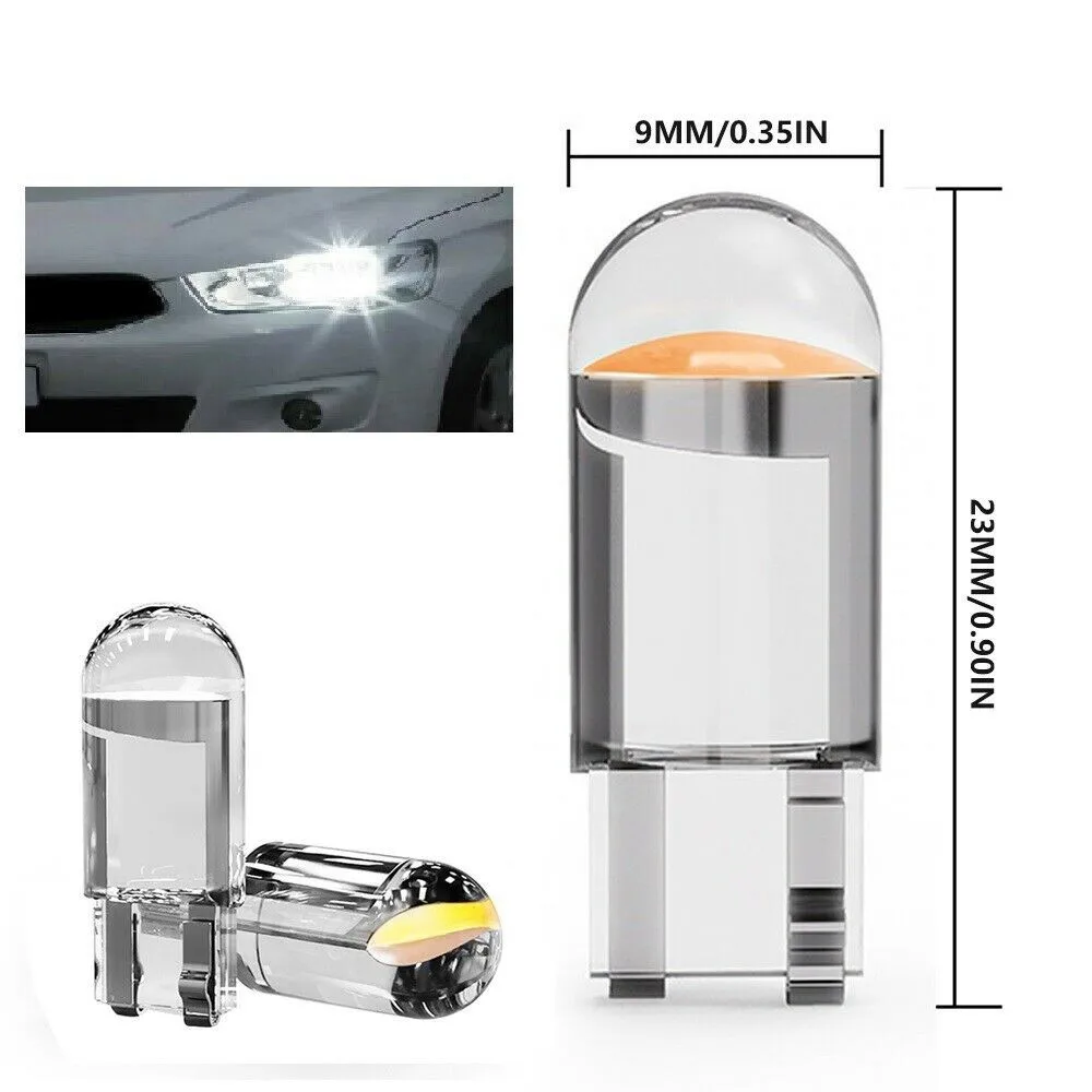 

10Pcs T10 501168 194 Parking Light Led Car Side Light White Bulbs Acrylic Material Side Marker Light Xenon W5w Sidelight