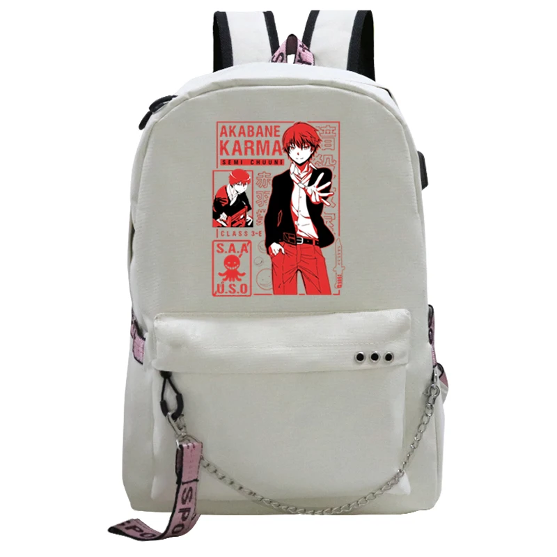 

Assassination Classroom anime backpack cool fashion back to school for school teenagers japen anime Graphics Usb Bookbag