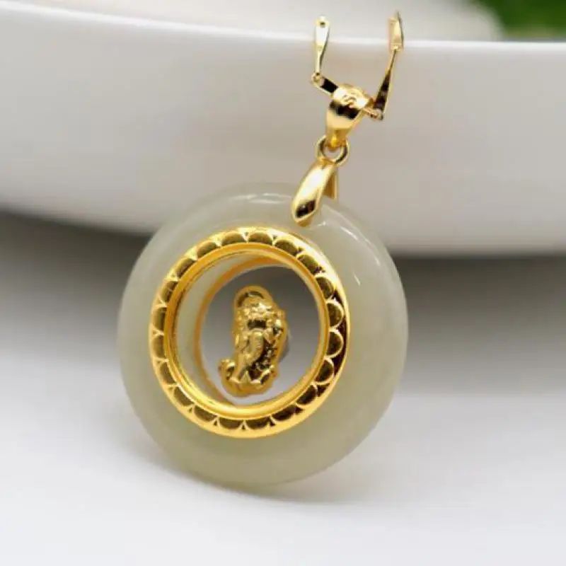 Danceable Подвеска для мужчин и женщин круглый сексуальный полый дизайн 24K золото