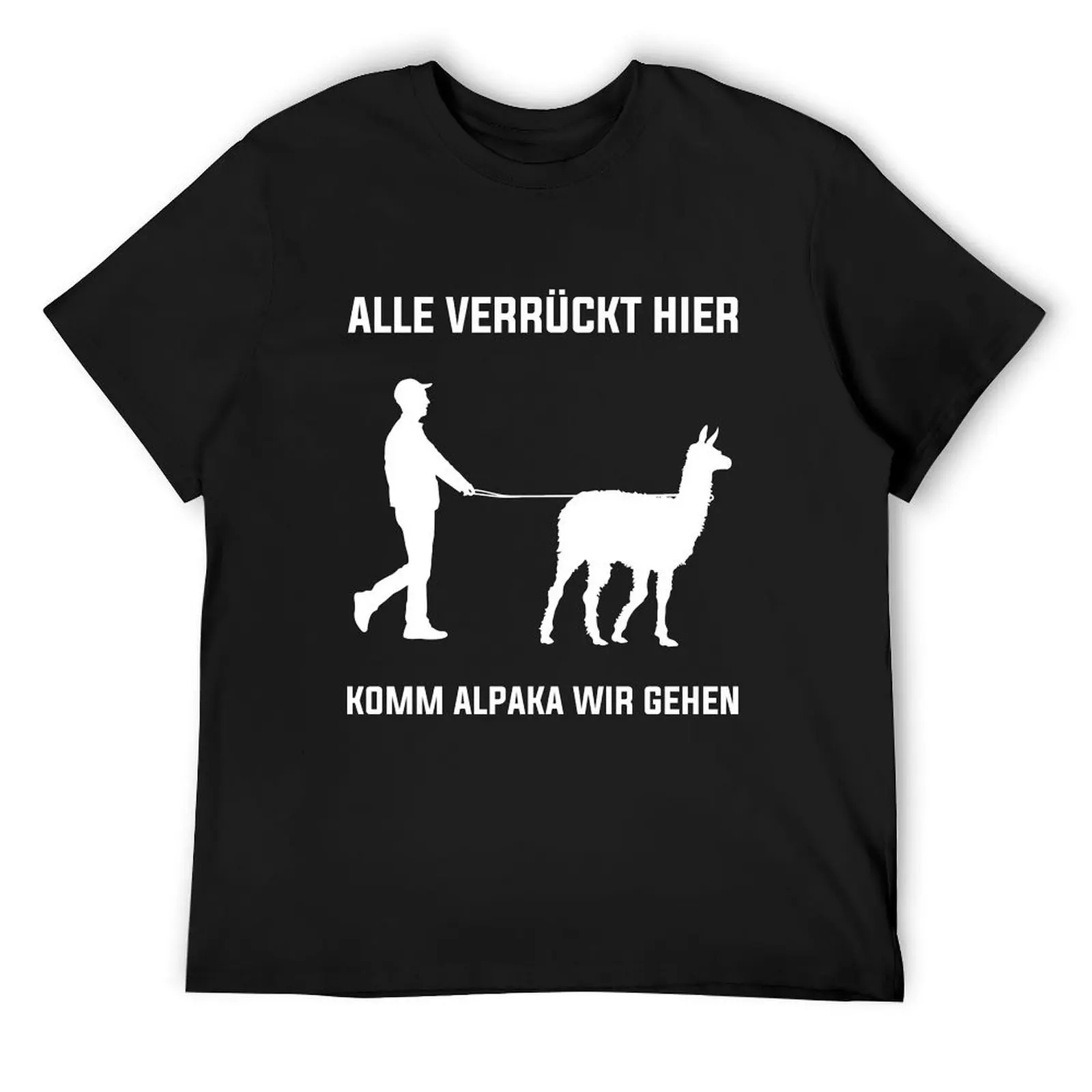 Alle Verrückt Hier Komm Alpaka Wir Gehen Lustiger Spruch T-Shirt cute tops customizeds customs design your own t shirt men