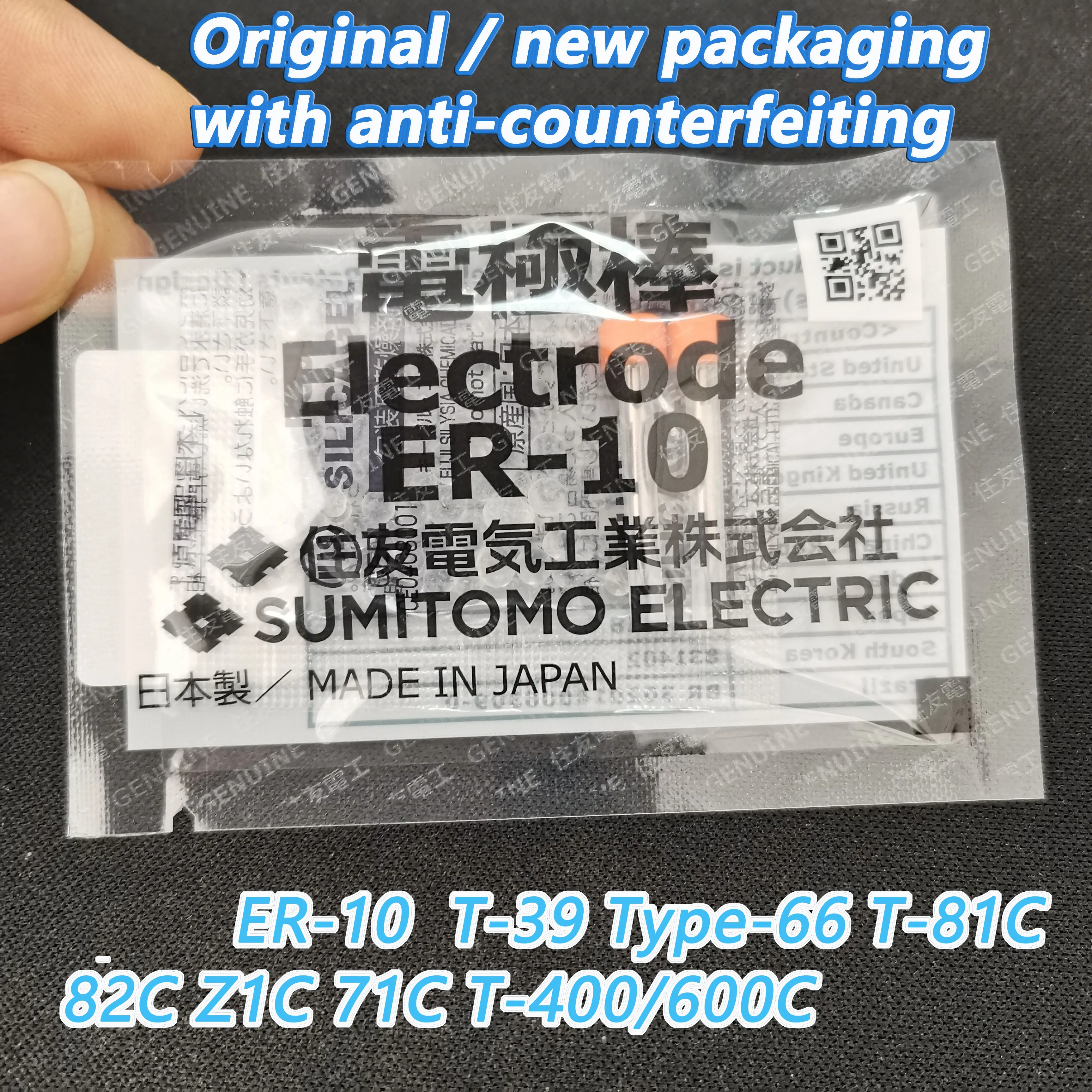 Original New Packaging ER-10 Electrode Sumitomo T-39 Type-66 T-81C 82C Z1C 71C T-400/600C Fiber Fusion Splicer Electrodes Rod