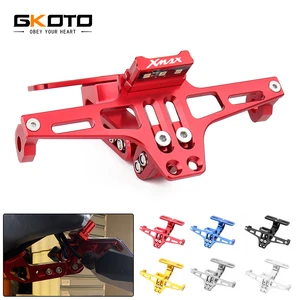 Motorcycle CNC Aluminum License Number Plate Frame Holder Bracket For YAMAHA XMAX 125/250/300/400