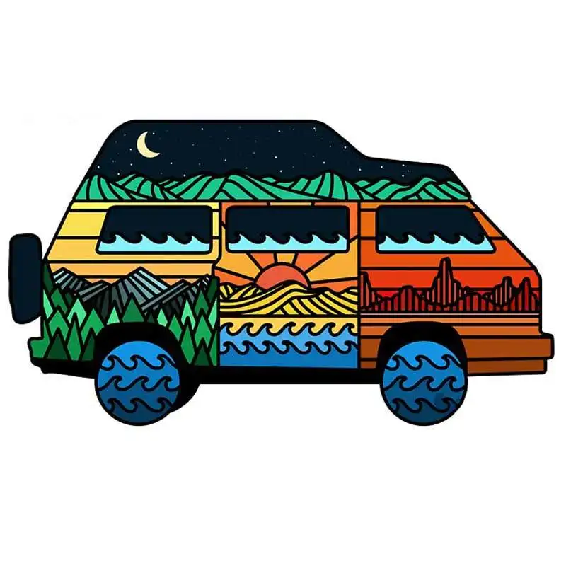 

LLY-2481 Creativity Camper Van Modeling Personality Car Stickers PVC Fashion Auto Window Bumper Waterproof Quality Decals Decor