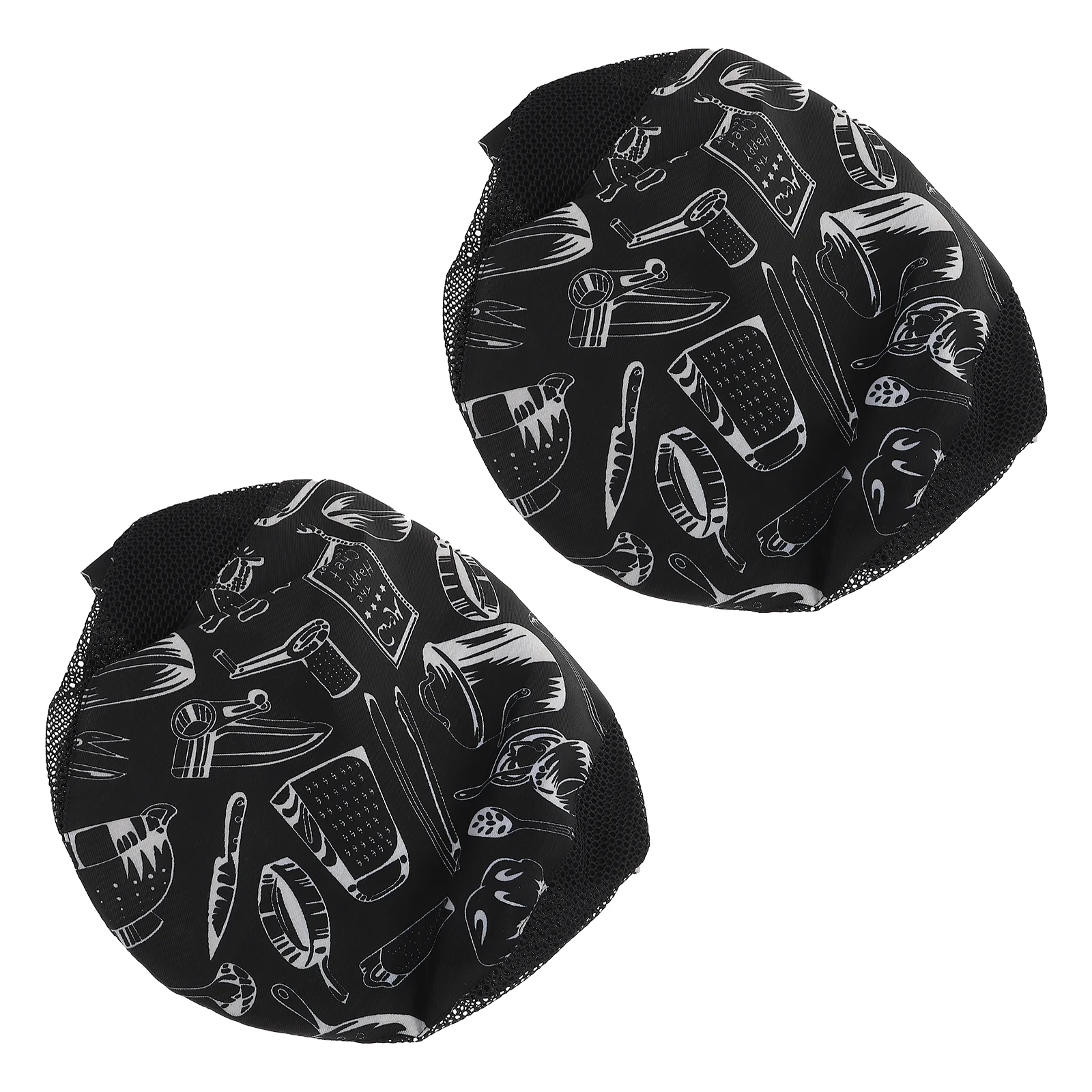 

2pcs Chef Beret Kitchen Cooking Caps Waiter Beret Hat Restaurant Uniform Caps