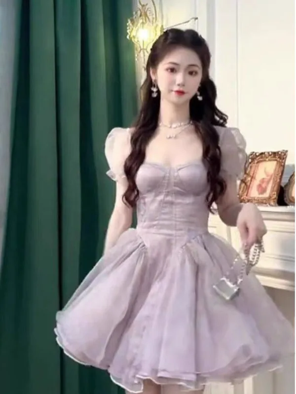 Платье принцессы с рукавами-фонариками маленькое Подарочное платье во