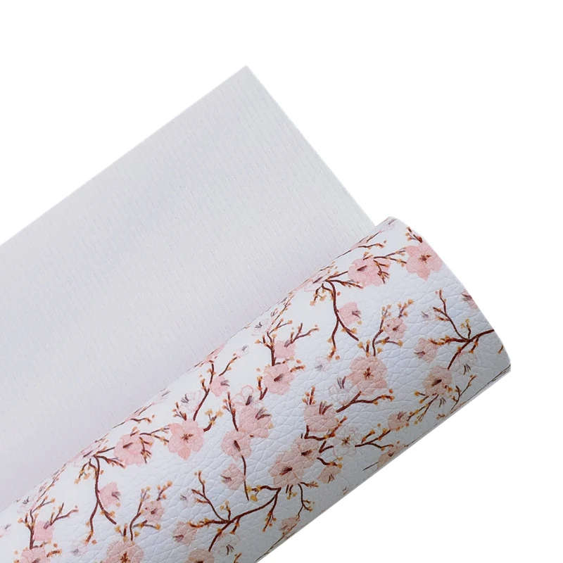 Новый Радужный 30x22 см весенний цветок вишни искусственная кожа для детских