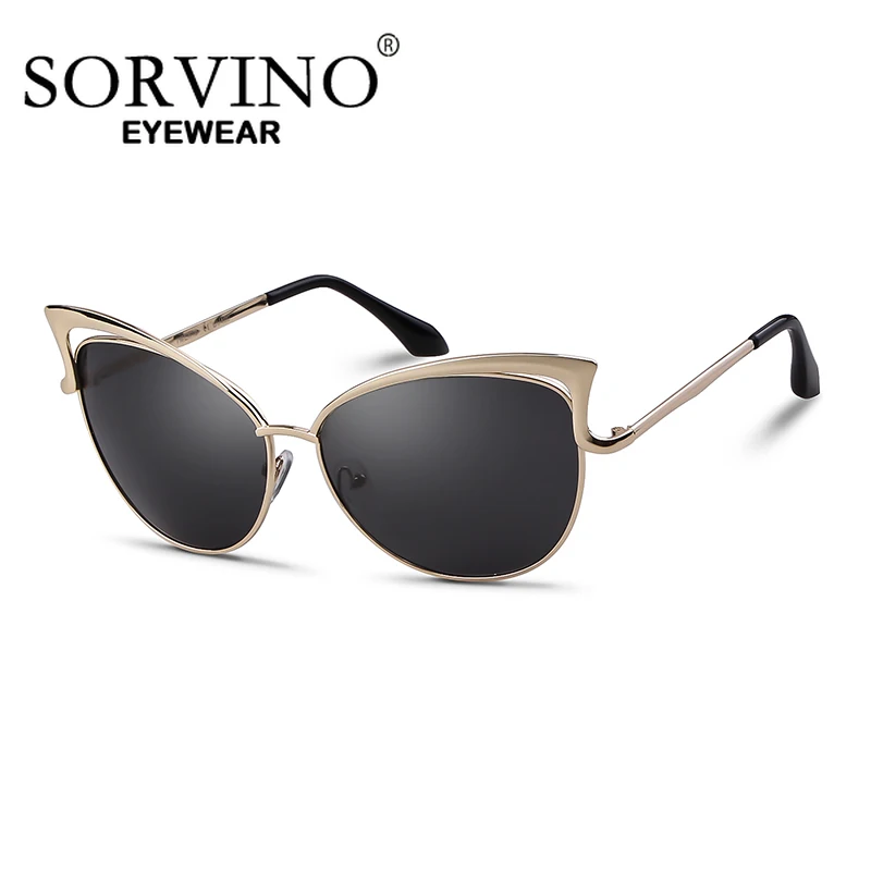 Солнцезащитные очки SORVINO кошачий глаз женские брендовые дизайнерские зеркальные