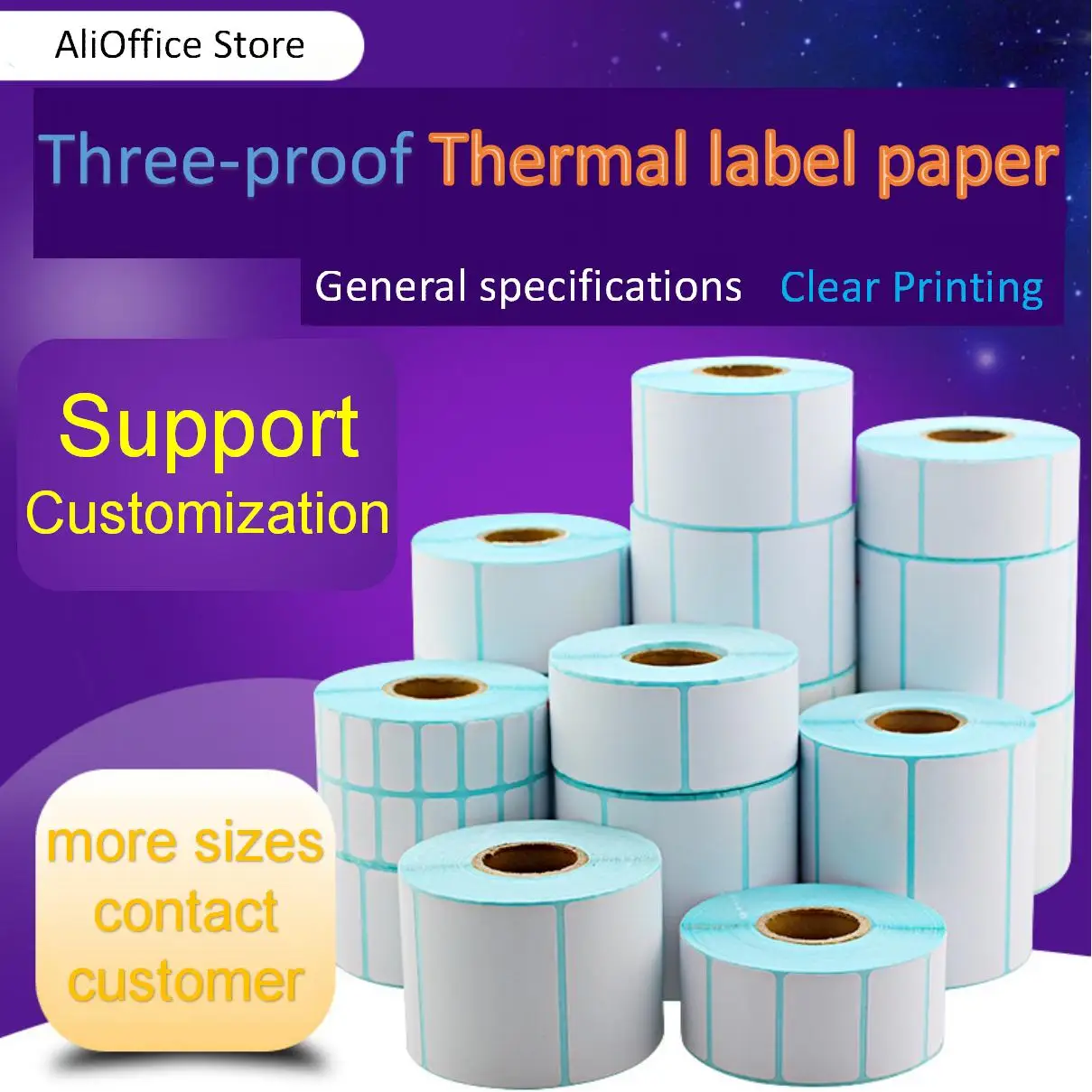 

Водонепроницаемая белая термобумага 30/40/50 мм с прямым принтом, без рисунка, наклейка для штрих-кода, ценник в рулоне, маслостойкая