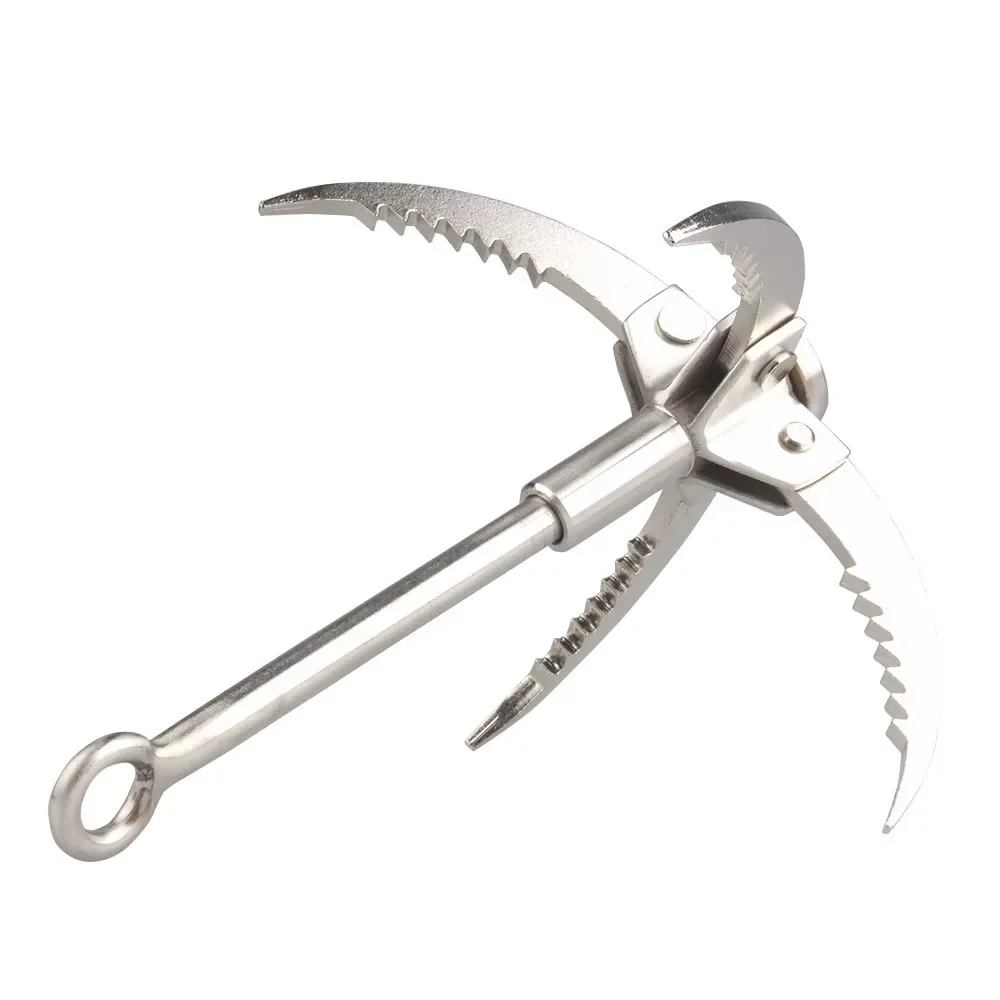 

Claws 3 Claw Climbing Rock Fast-falling Grappling Hook Outdoor Foldable Stainless Steel Survival Multifunction Carabiner Tools