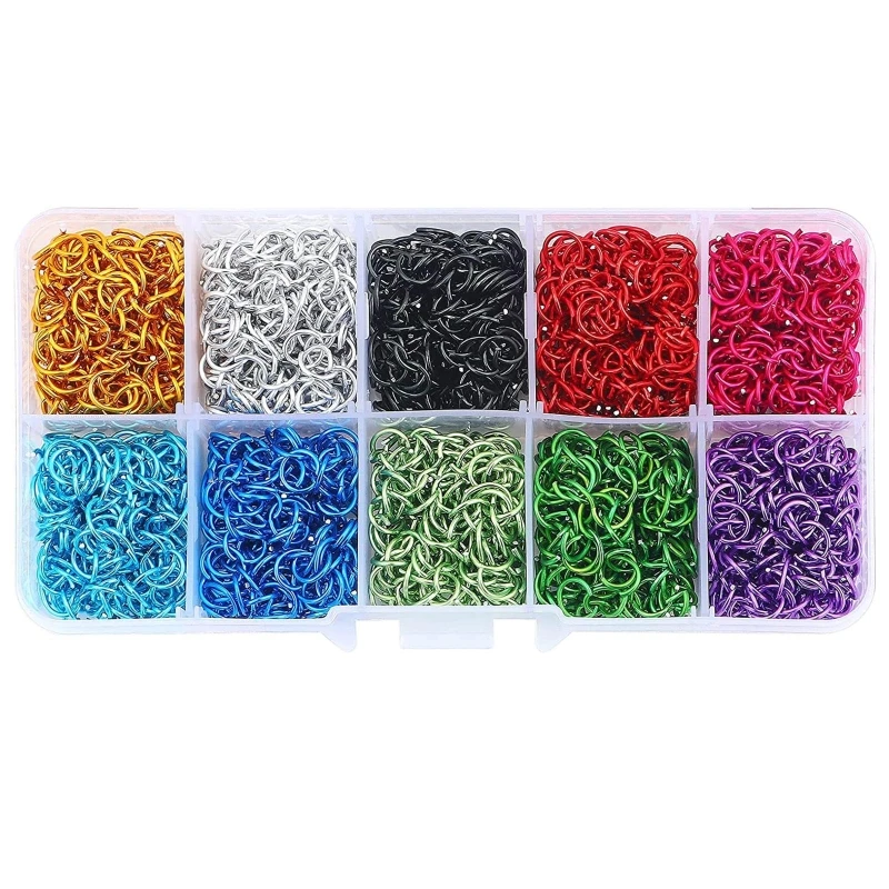 

2250Pcs Open Aluminum Jump Rings 6mm Rings Connectors for Necklace Bracelet Pendant Choker Jewellery Making Findings