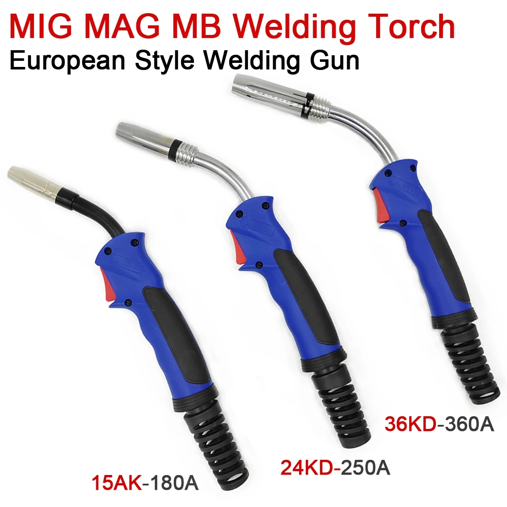 

MIG MAG MB 15AK 24KD 36KD Professional Welding Torch Air Cooled Contact Tip Swan Neck Holder Gas Nozzle European Type