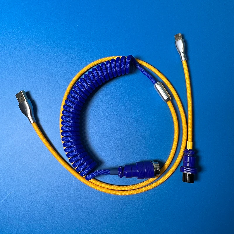 hand made customized keyboard cable keycap aviation plug data cable type c mini mirco to usb connector for gaming keyboard free global shipping