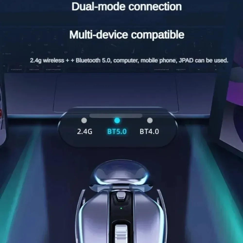 Беспроводная мышь EWEADN Q6 Bluetooth 2 4G двойной режим эргономичная кнопка отключения