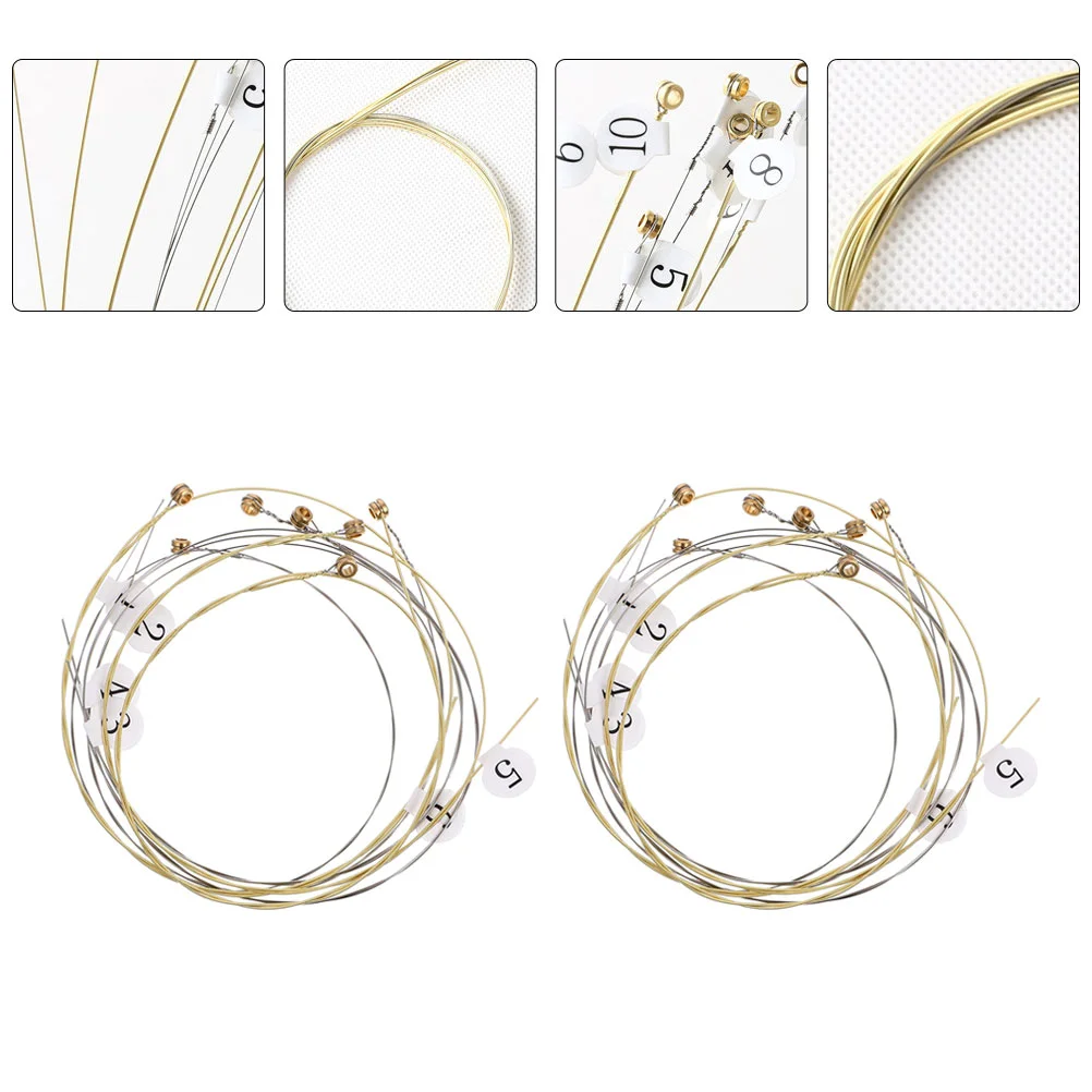 

19 Pcs Strings Lyre Replacement Accessories Bass Guitar Harp Parts Steel Accessory