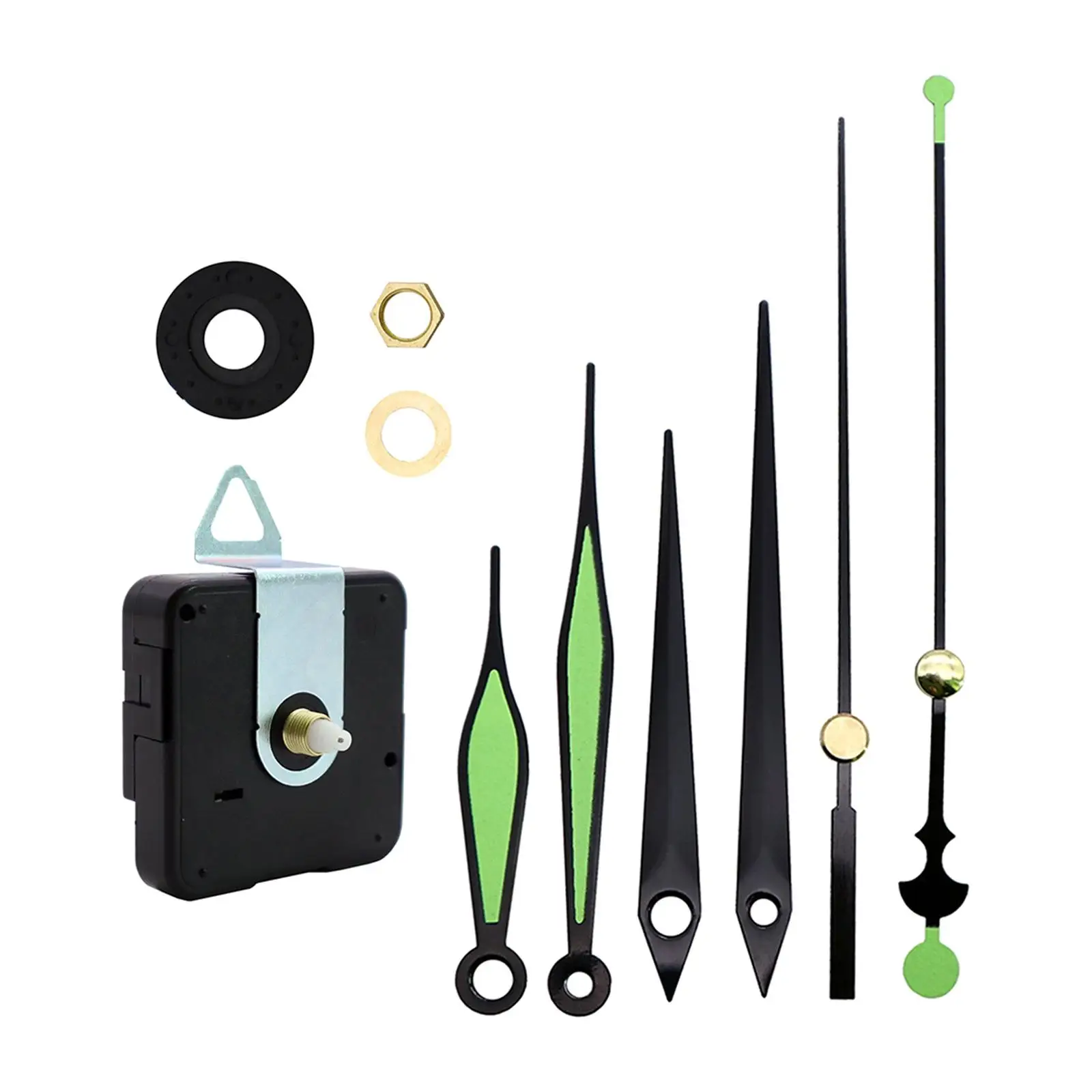 Quartz Clock Movement Mechanism Mute Replace Parts Long Shaft with Needles |