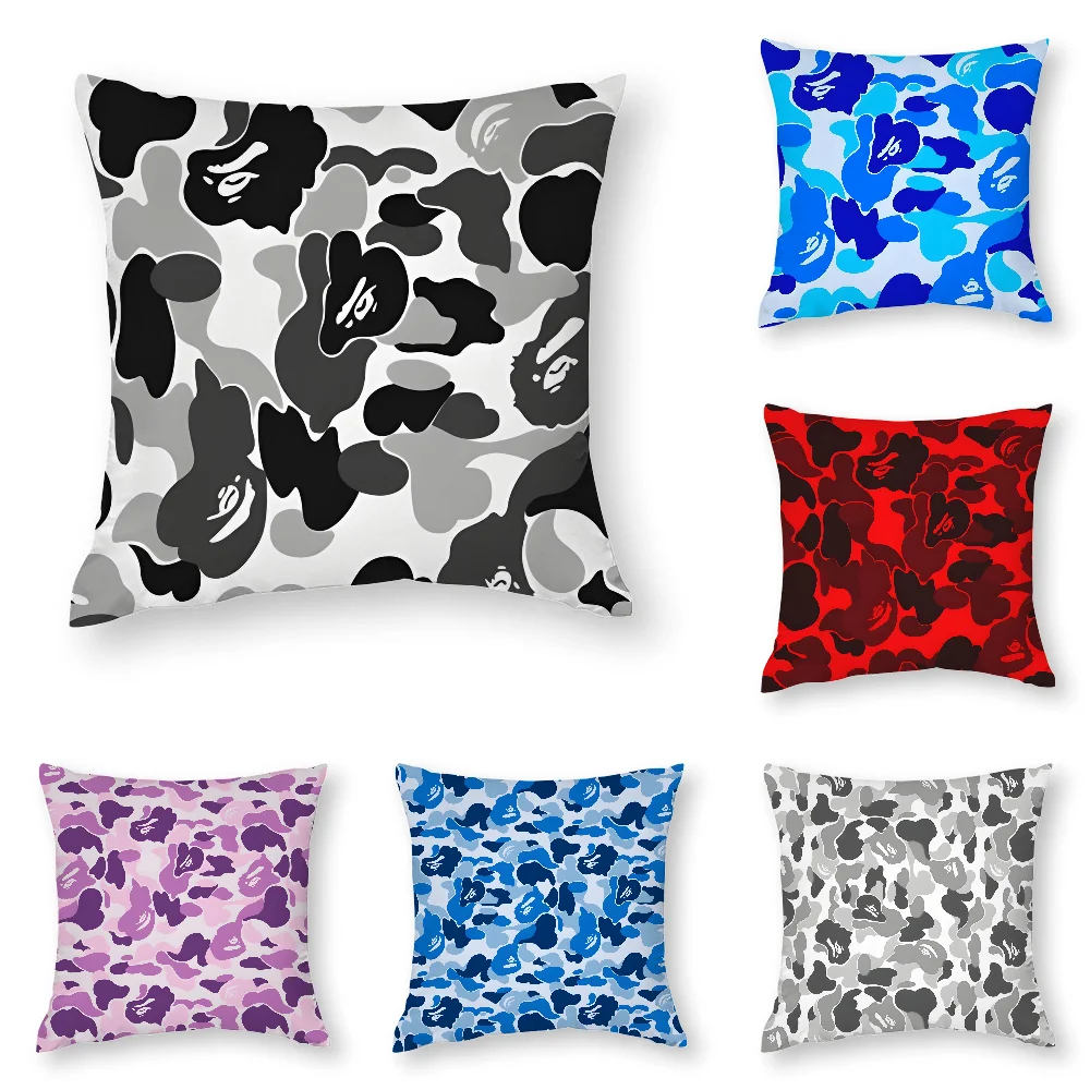 A B-bathing A-apEs B-bapE Наволочка с 3D принтом из полиэфирного волокна 40*40 см Домашний диван