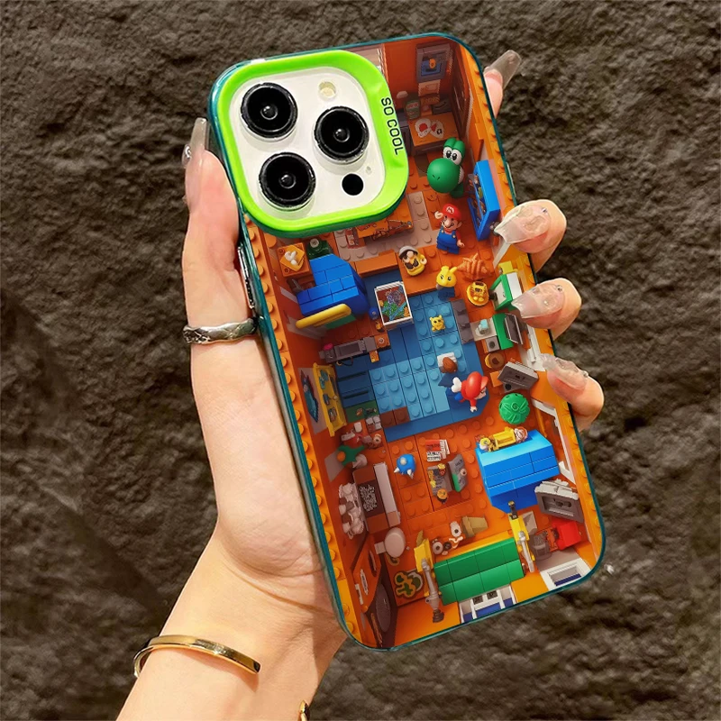 Роскошный чехол для телефона Building Block House M-Marios Xiaomi Redmi Note 9S 10 11 12 13 Pro Plus 4G 5G матовая