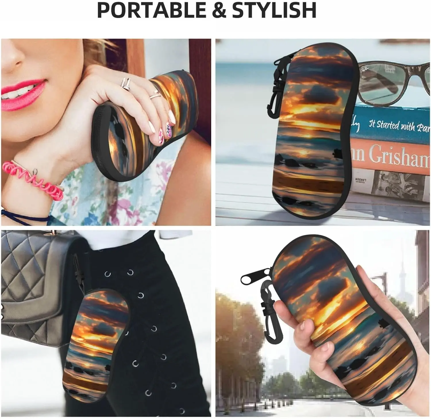 Пляжные солнцезащитные очки Maui с гавайским закатом морскими волнами облаками