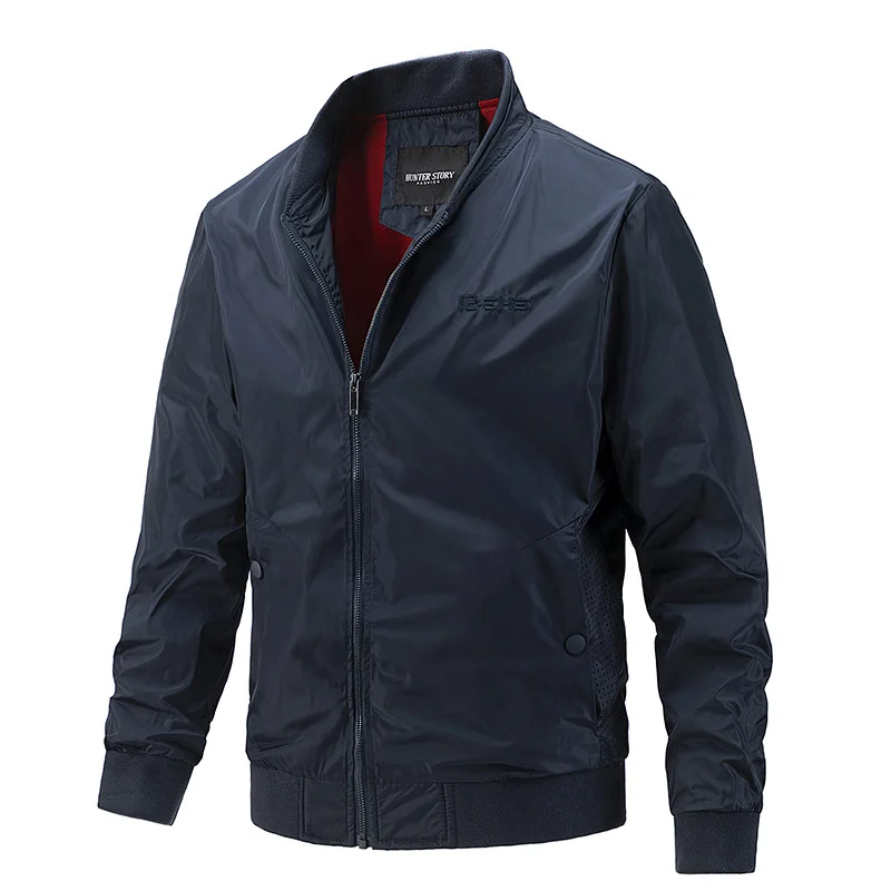 

Spring Autumn Stand Collar Men's Bomber Jackets Male Outwear Slim Fit Business Coats Man Windbreaker Baseball Jackets Clothing