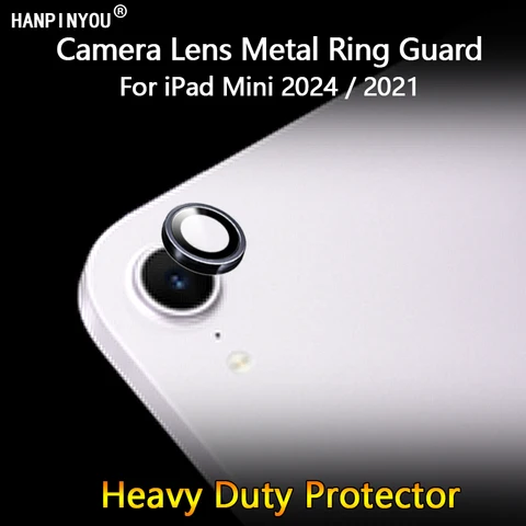 Для iPad Mini 2024 2021 Mini 7 6, ультра прозрачная защита объектива камеры, металлическое кольцо, защитная пленка из закаленного стекла, защитная крышка