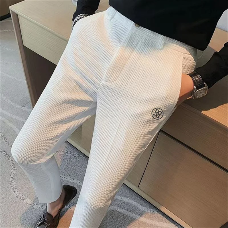 Men's Golf Clothing Golf Pants 2023 Spring Horse Golf Wear Men Elastic Casual Trousers Men Golf Wear Malbon Golf Pants