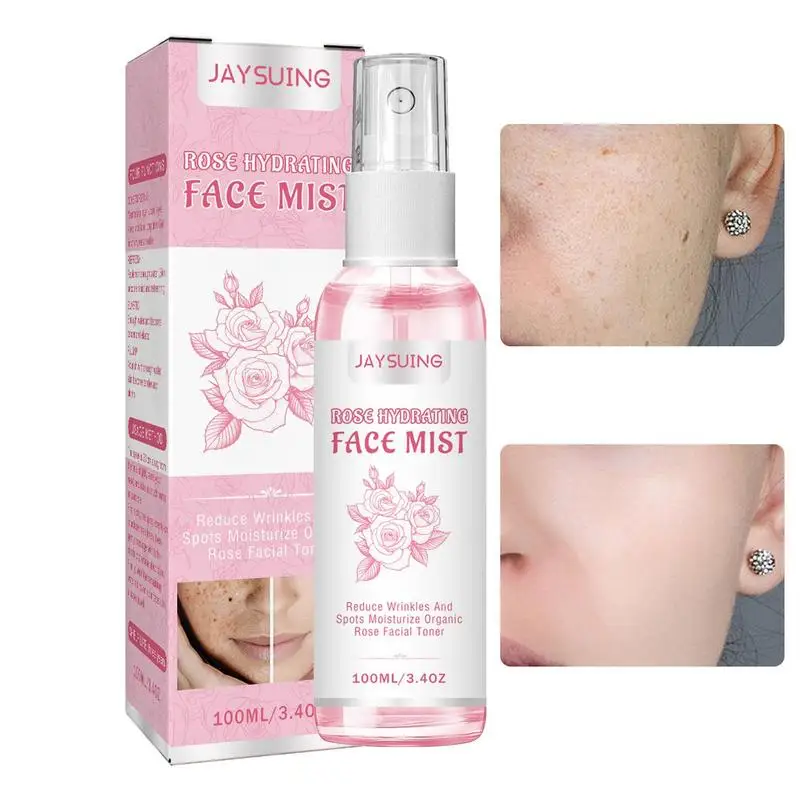 

Facial Toner Rose Hydrating Face Mist For Women Travel Water Spray For Refreshing Conditioning Soothing Redness Reducing