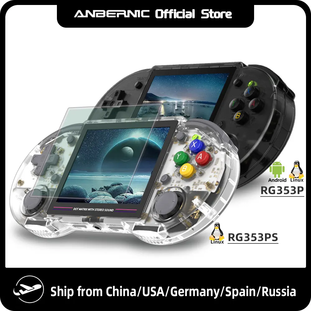 ANBERNIC RG353P RG353PS 64-битная портативная игровая консоль в стиле ретро RK3566 3 5-дюймовый